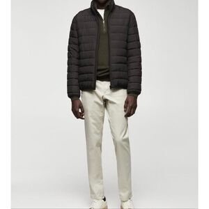 Mango $120 Gorry Slim Fit Puffer Jacket Ultra Light black size Mens XL NEW